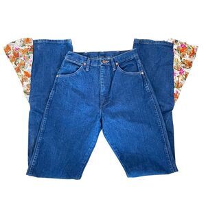 Wrangler Dark Wash Handmade Bell Bottom Jeans